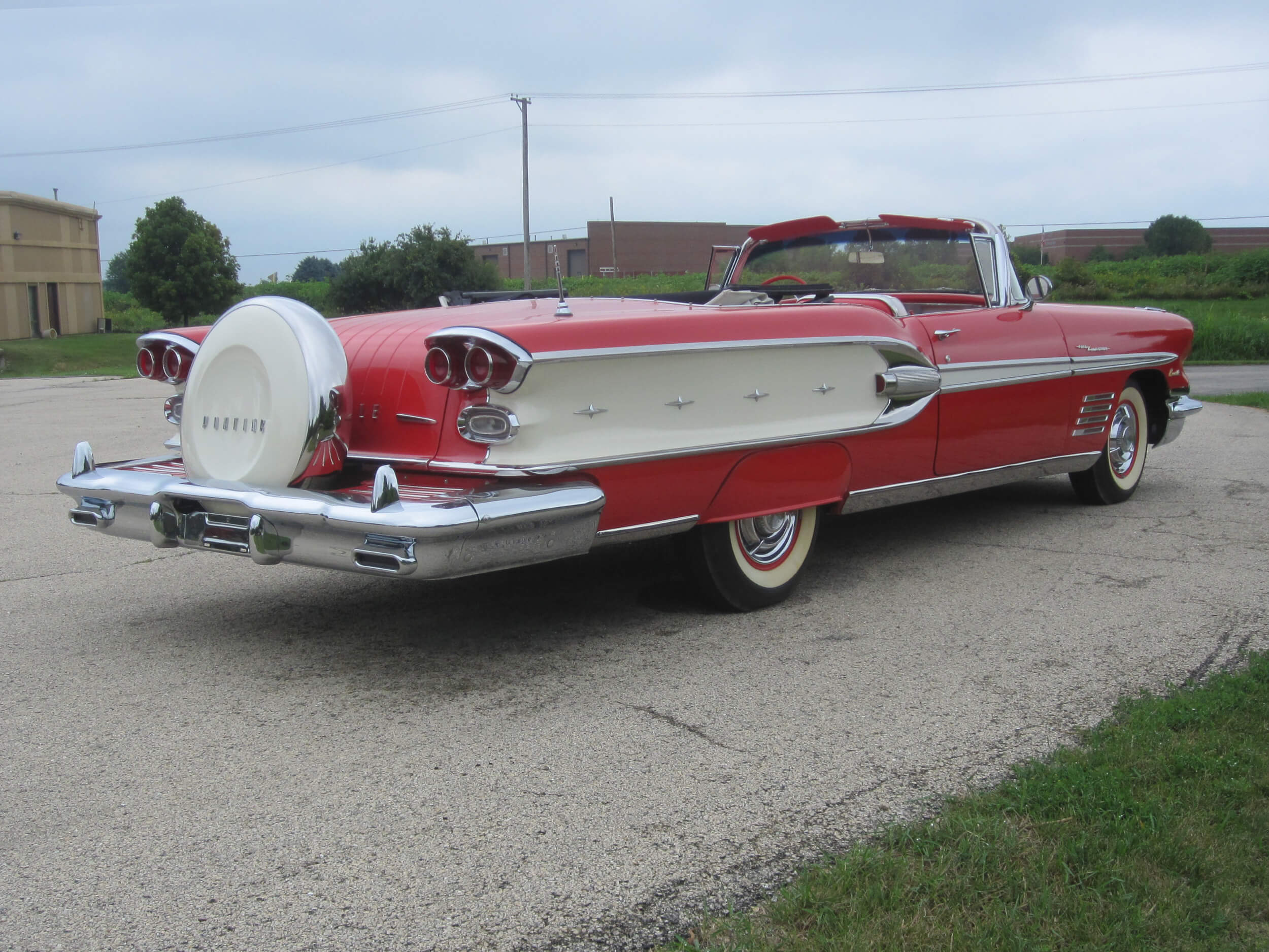 1958 Pontiac Bonneville Ragoon Red and Patina Ivory Convertible 370cu ...