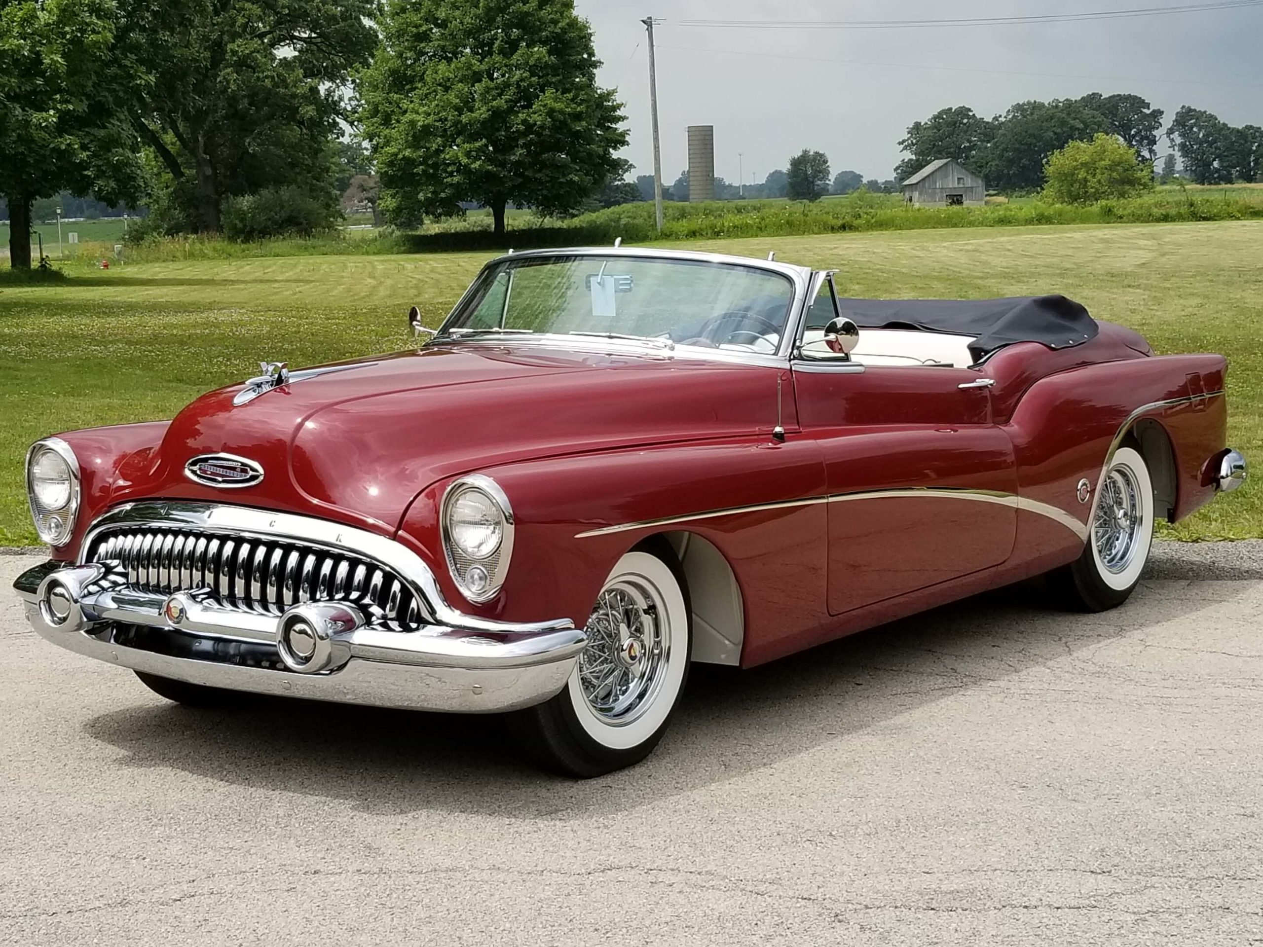 1953 Buick Roadmaster Skylark Manderin Red Convertible 322cu/188 hp