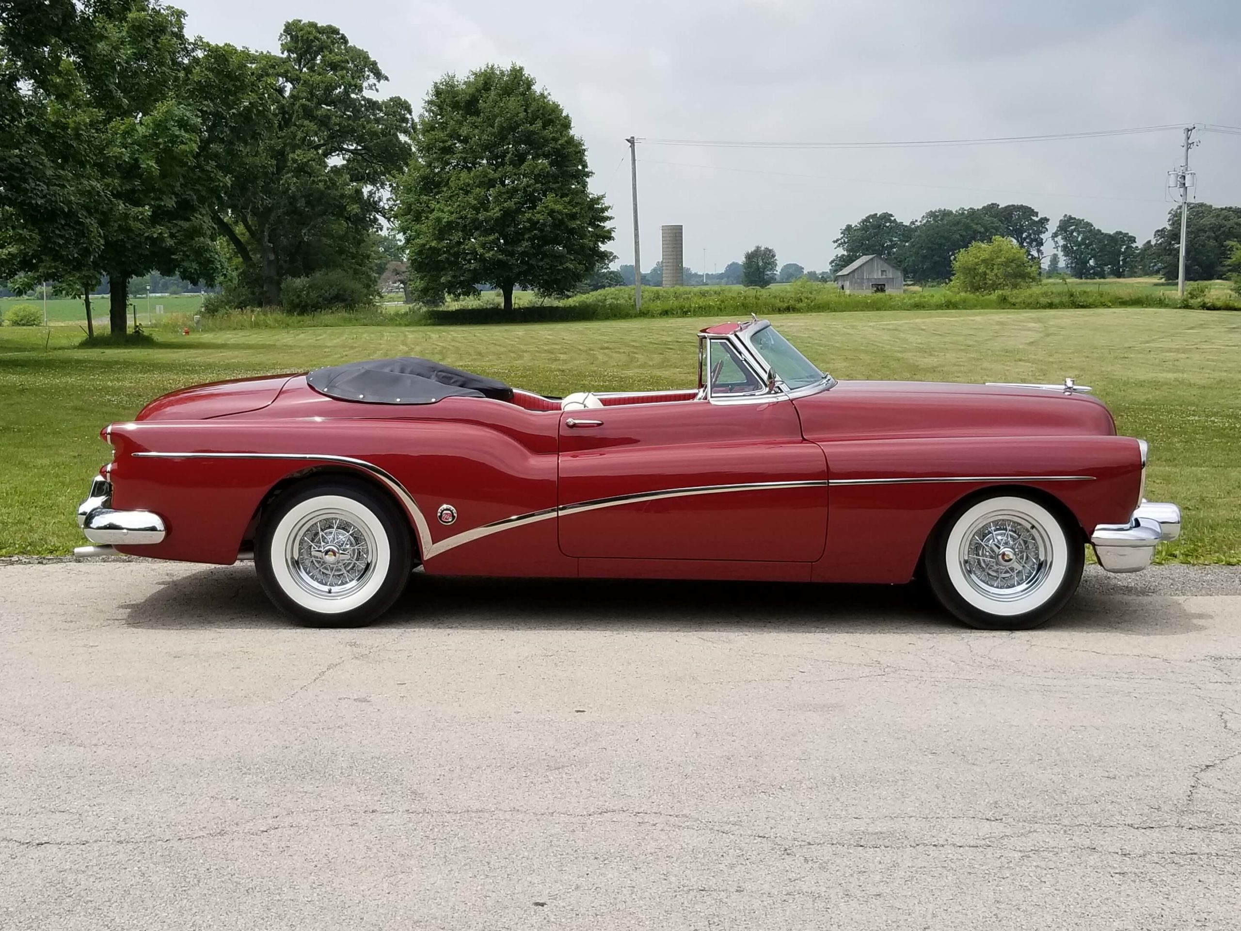 1953 Buick Roadmaster Skylark Manderin Red Convertible 322cu/188 hp ...