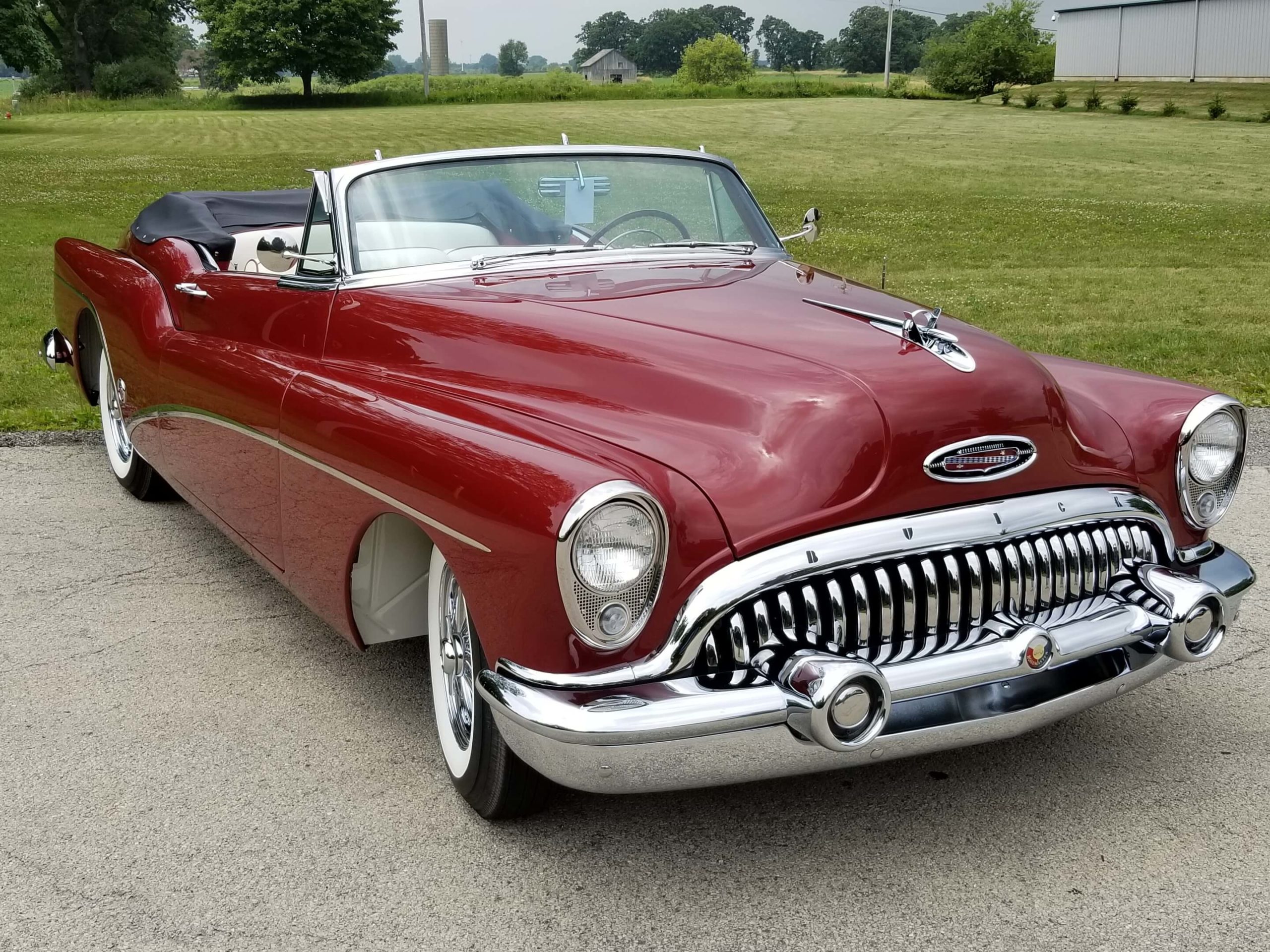 1953 Buick Roadmaster Skylark Manderin Red Convertible 322cu/188 hp ...