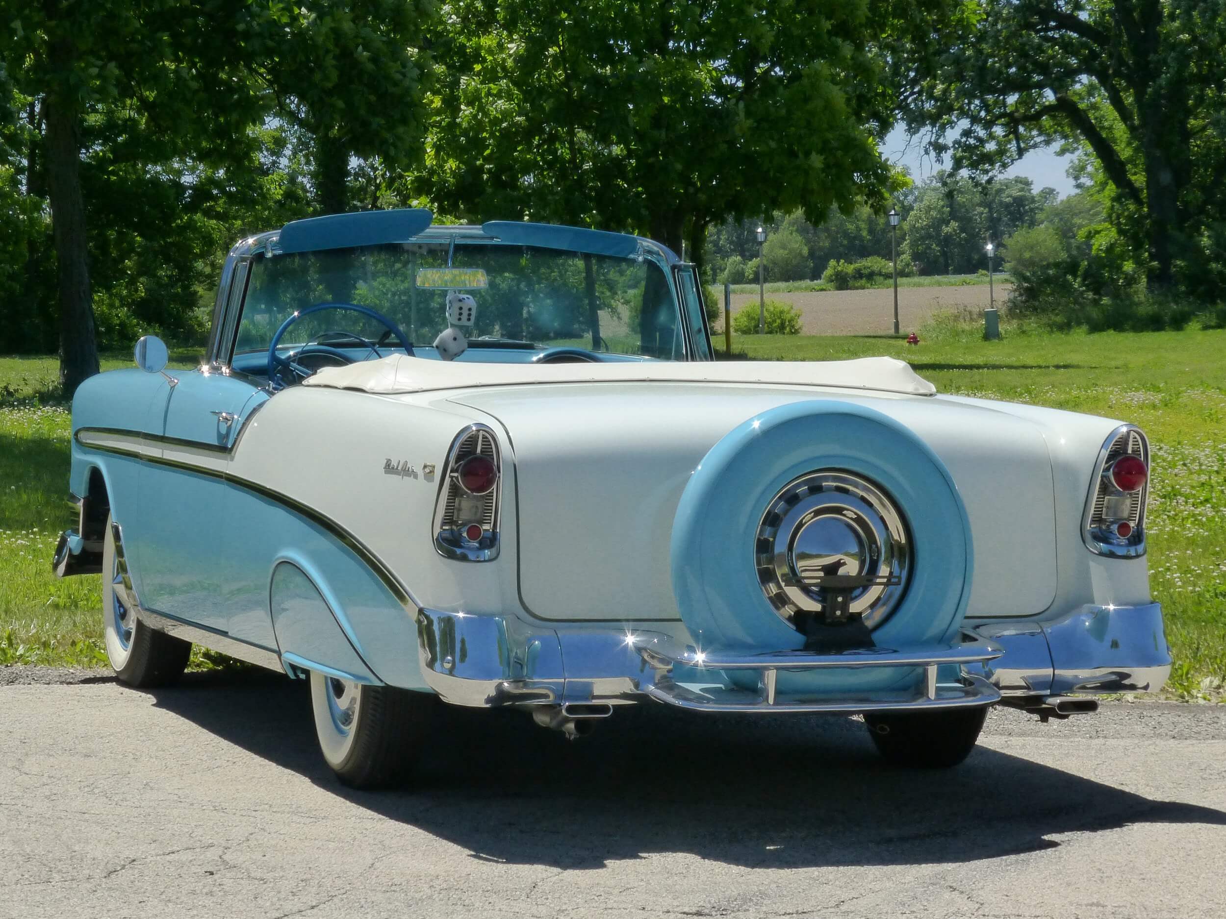 1956 Chevrolet Bel Air Nassau Blue And India Ivory Convertible, Body 