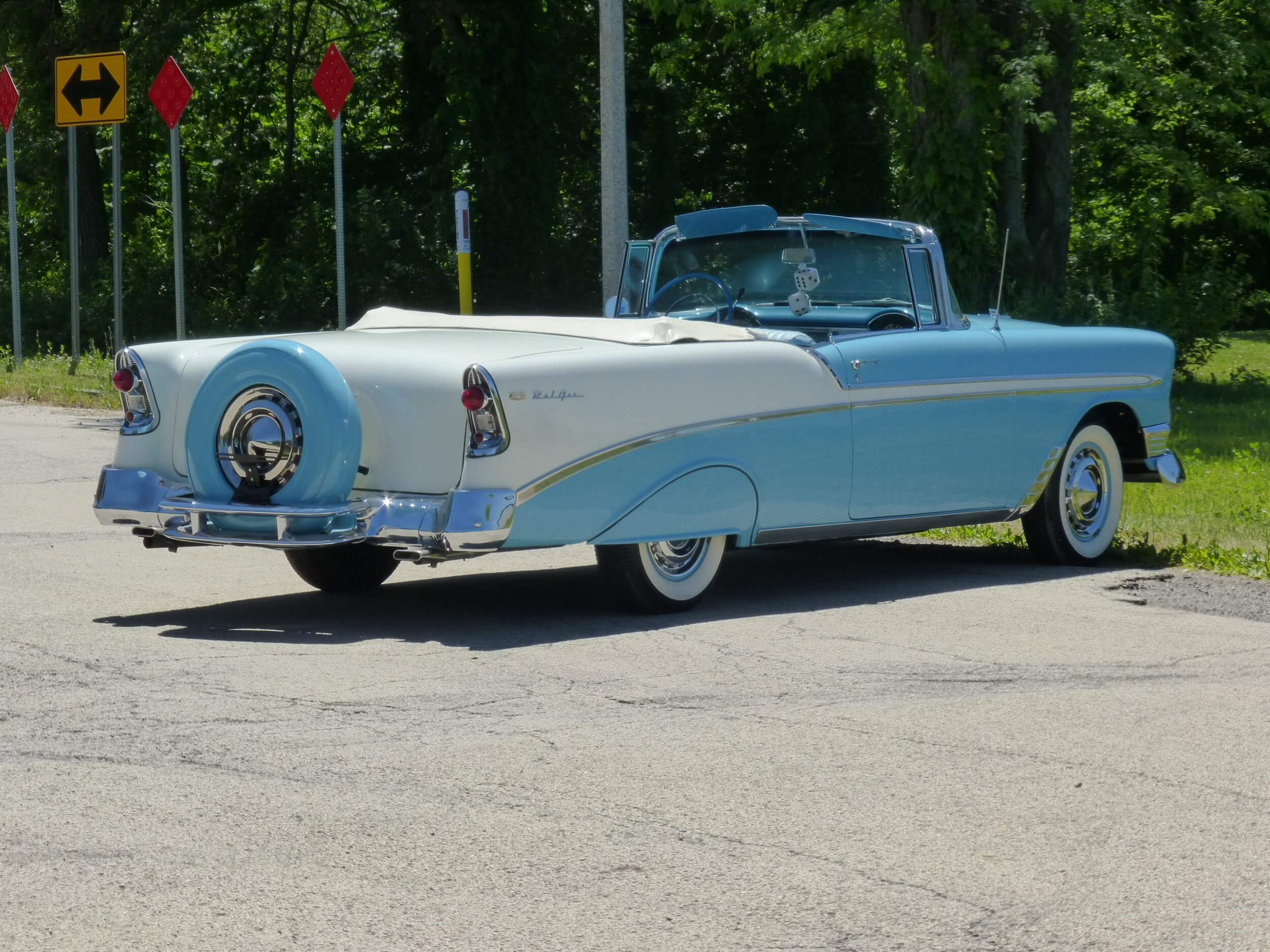 1956 Chevrolet Bel Air Nassau Blue and India Ivory Convertible, Body ...