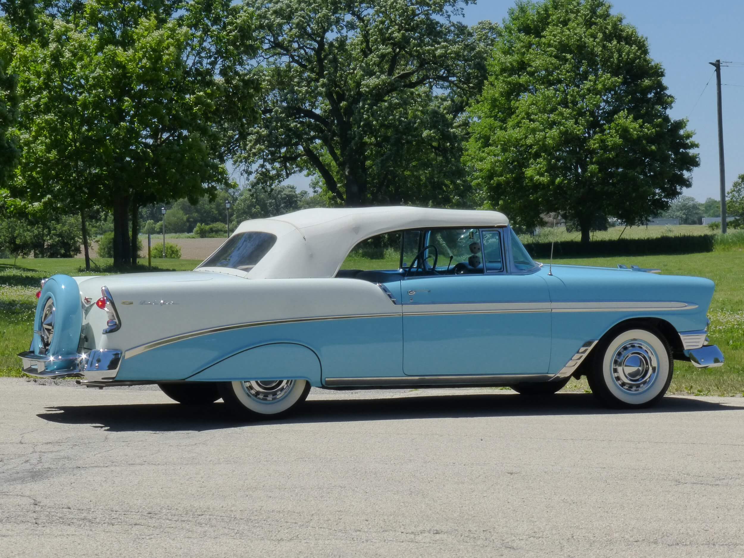 1956 Chevrolet Bel Air Nassau Blue and India Ivory Convertible, Body ...