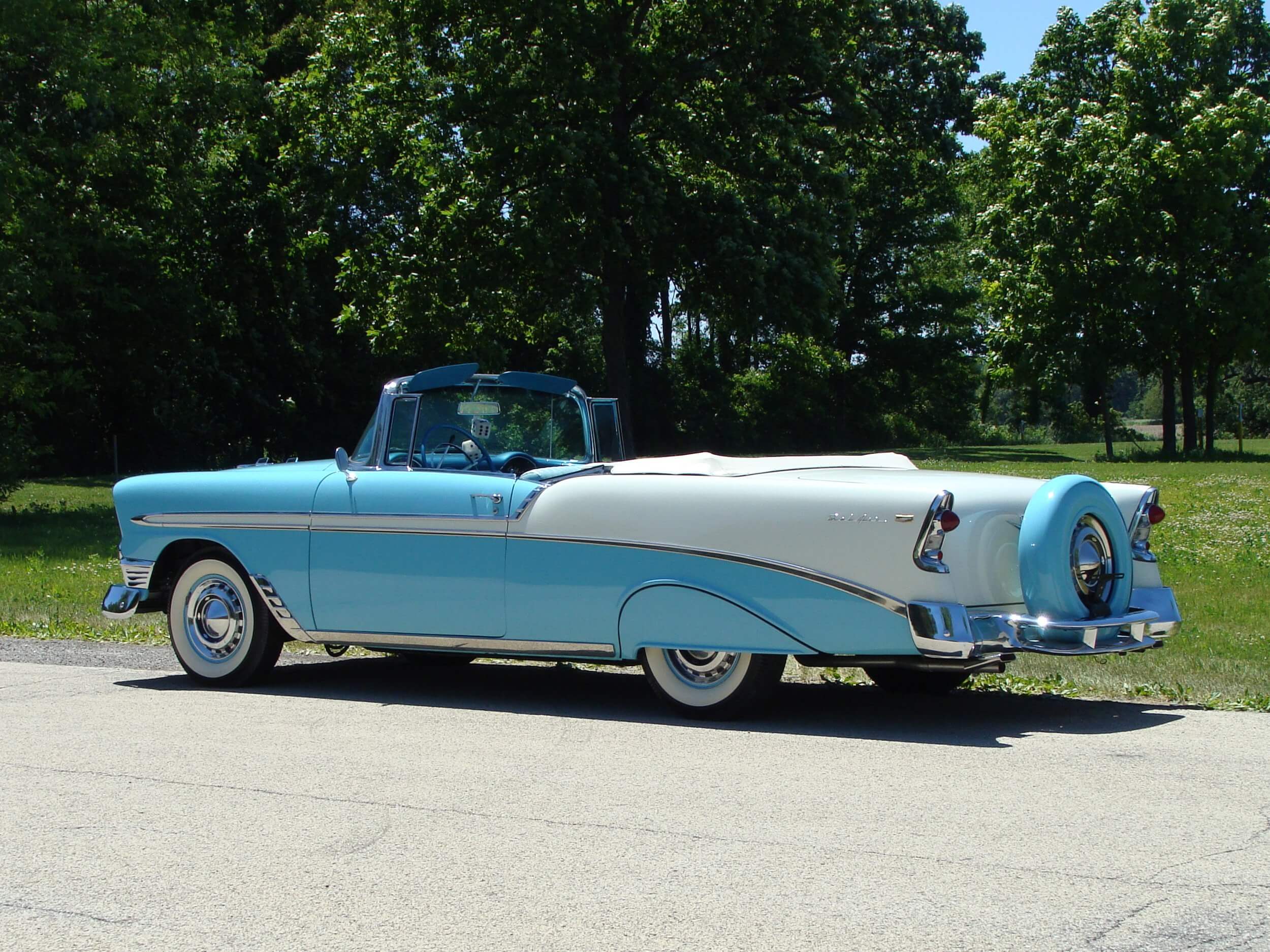 1956 Chevrolet Bel Air Nassau Blue and India Ivory Convertible, Body ...