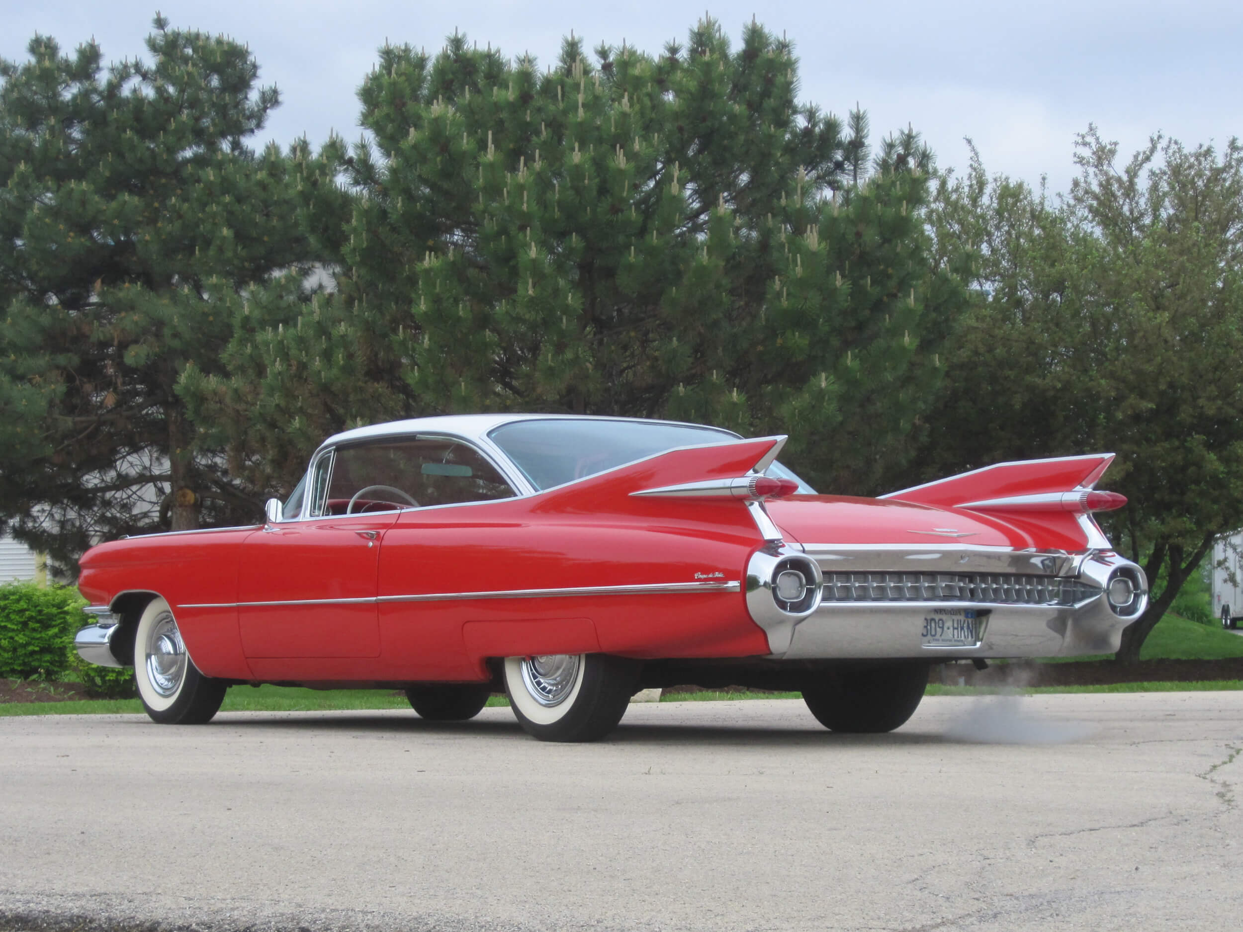 1959 Cadillac Coupe DeVille Red 2 Door Hardtop 390cu/325hp | Frank's ...