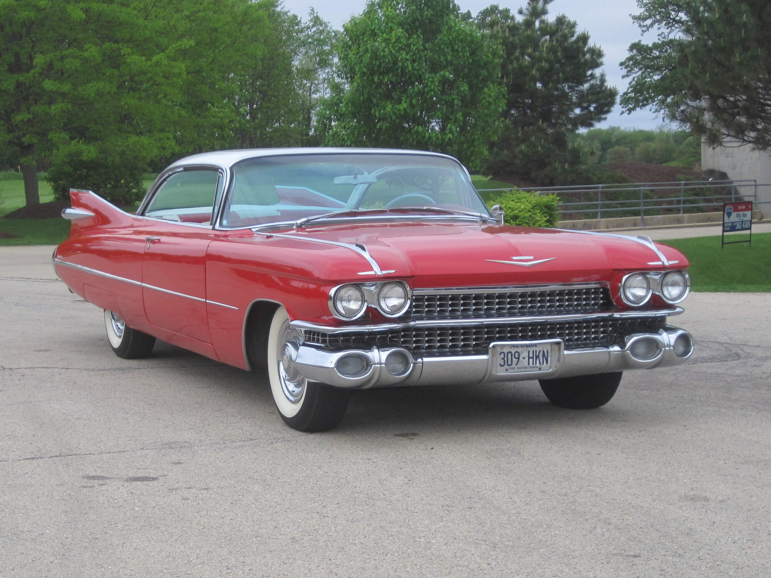 1959 Cadillac Coupe DeVille Red 2 Door Hardtop 390cu/325hp | Frank's ...