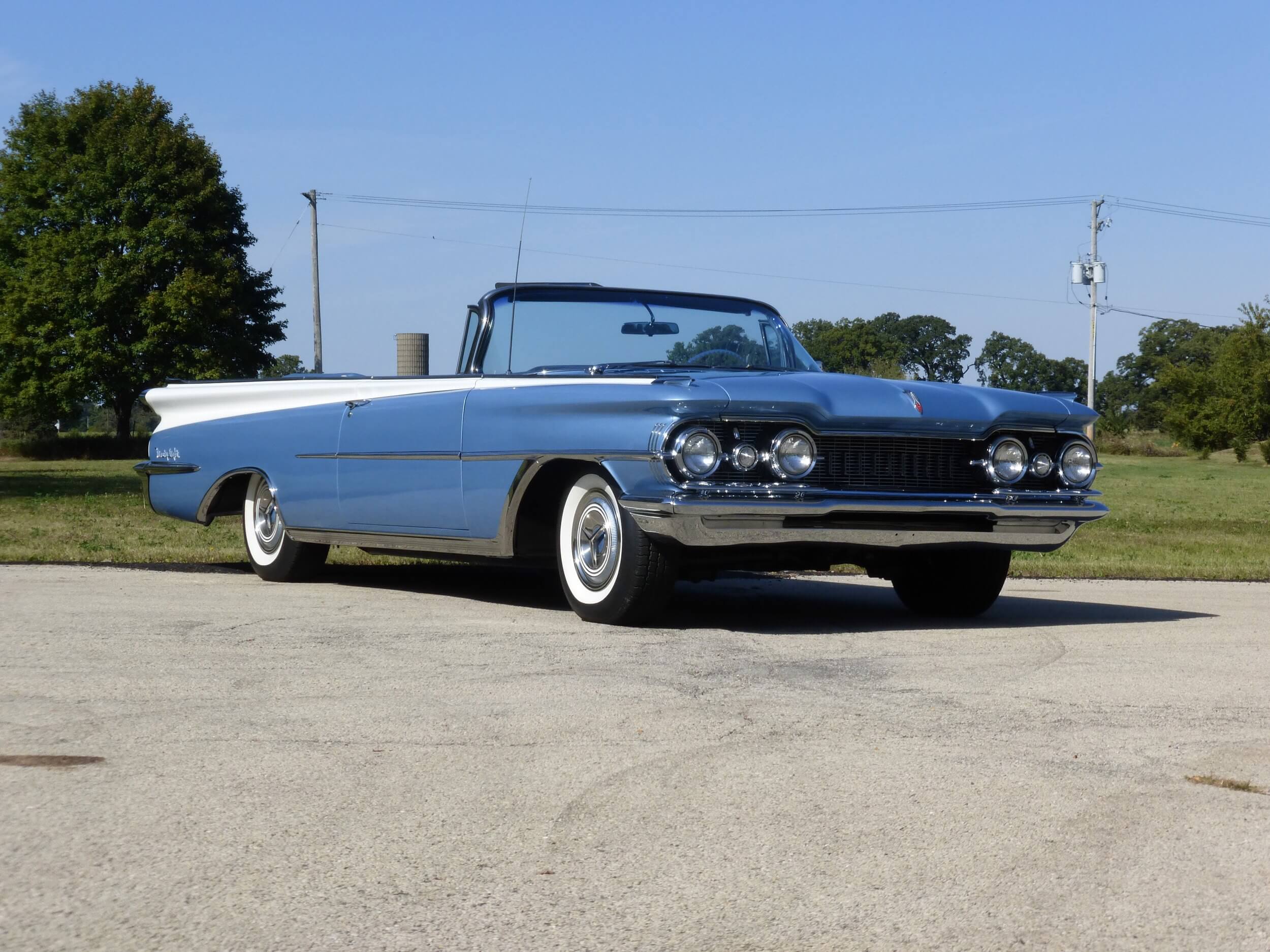 1959 Oldsmobile 98 Blue + White Two Tone Convertible 394cu/315hp ...