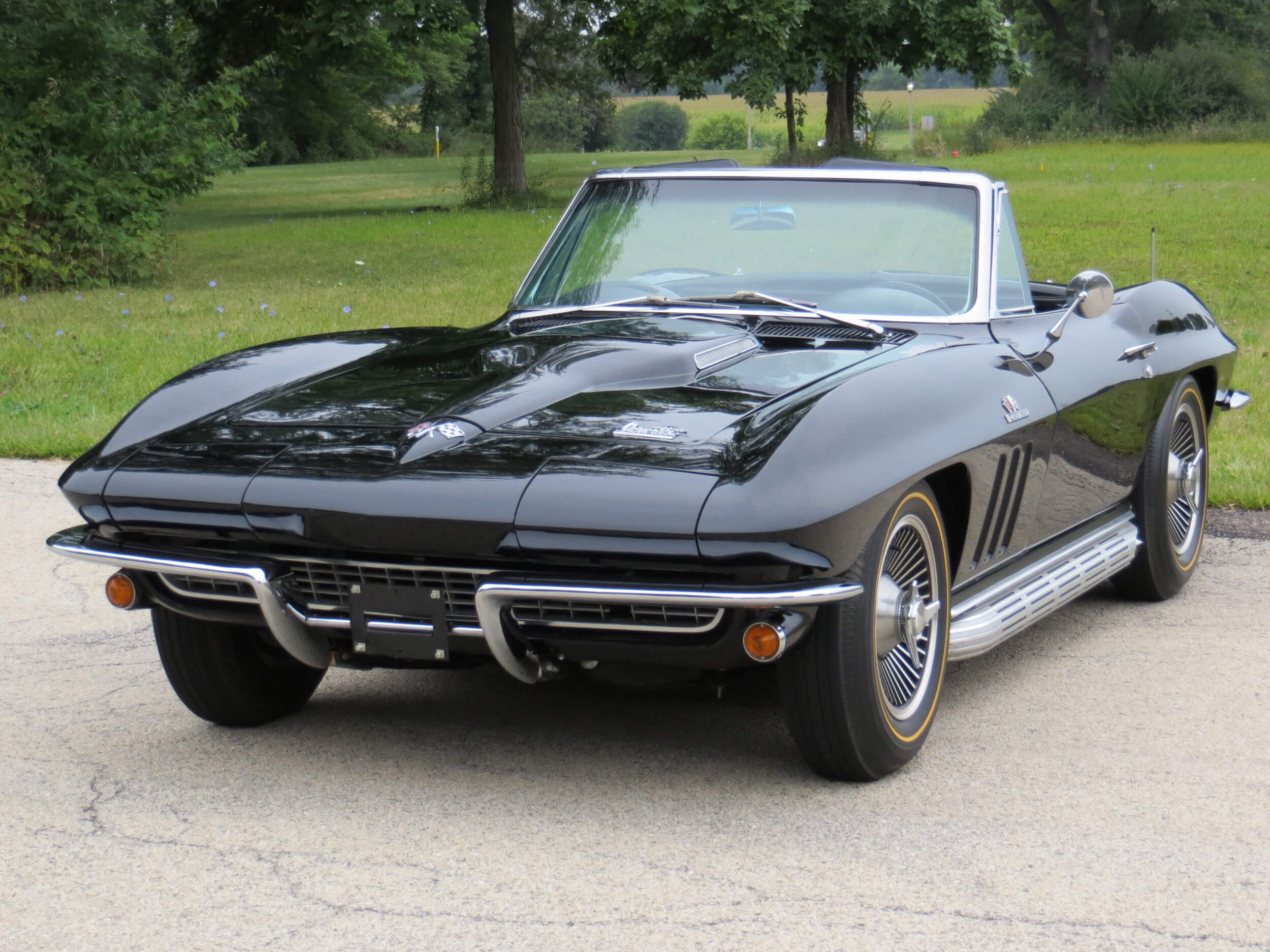 1966 Chevrolet Corvette Black Roadster Big Block Early Production